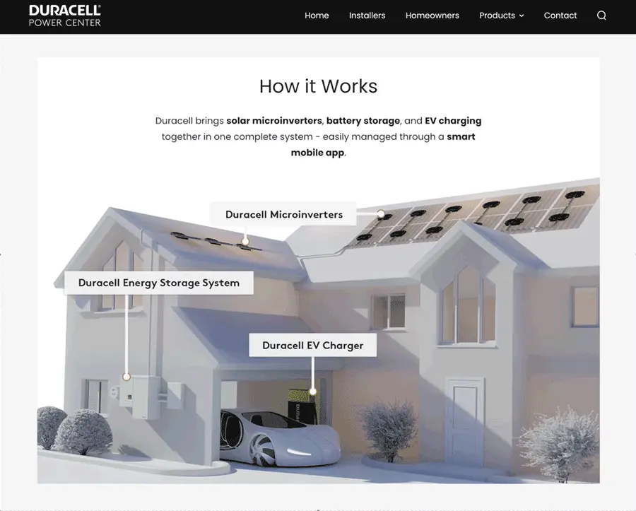 Duracell Power Center website, screen 14