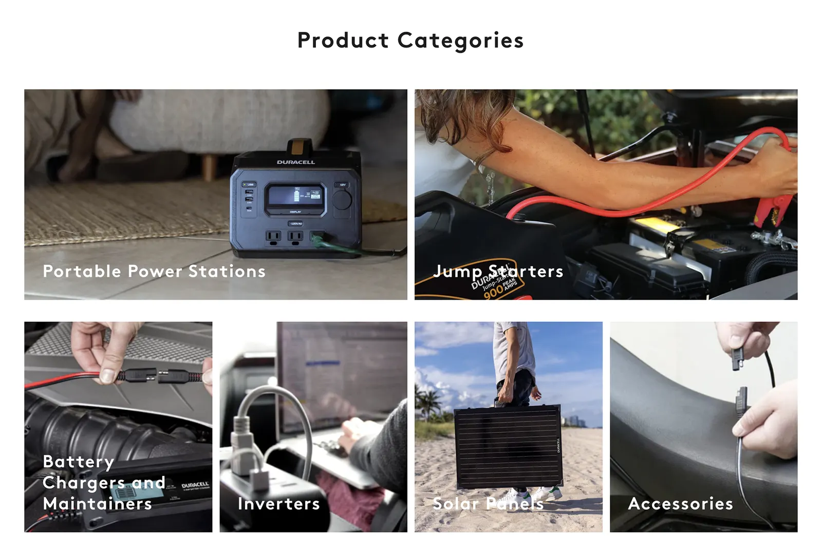 Duracell Power Center website, screen 4