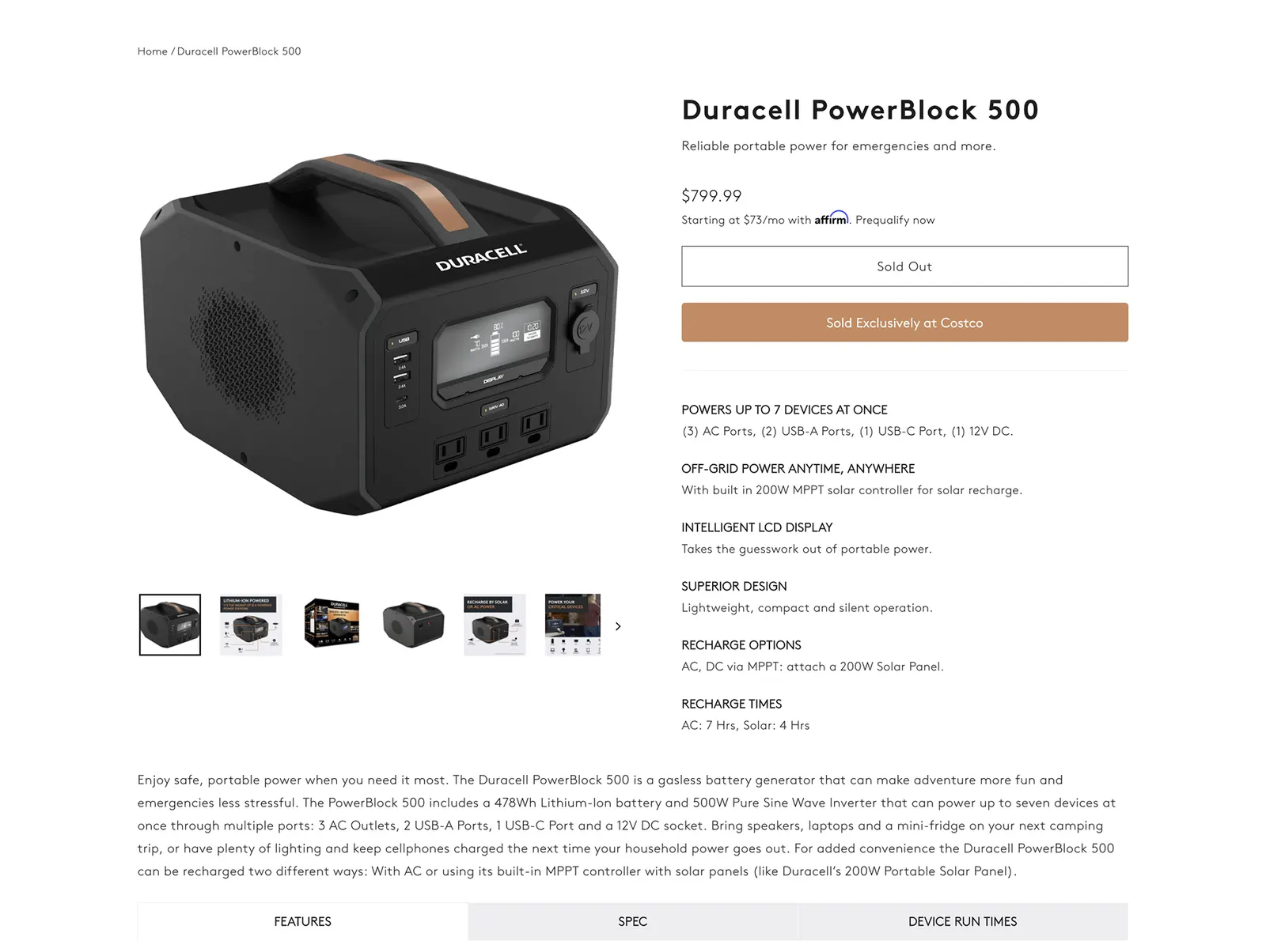 Duracell Power Center website, screen 6