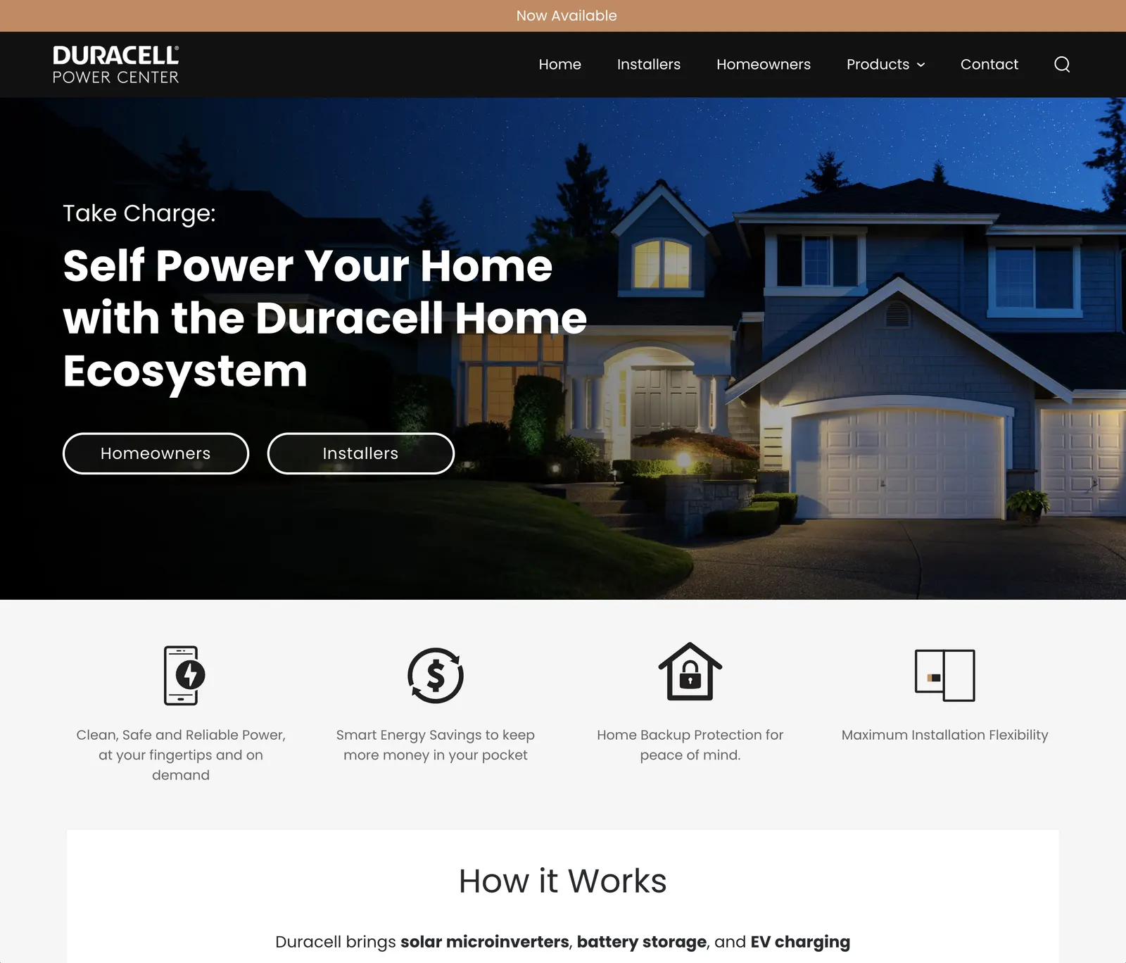 Duracell Power Center website, screen 13